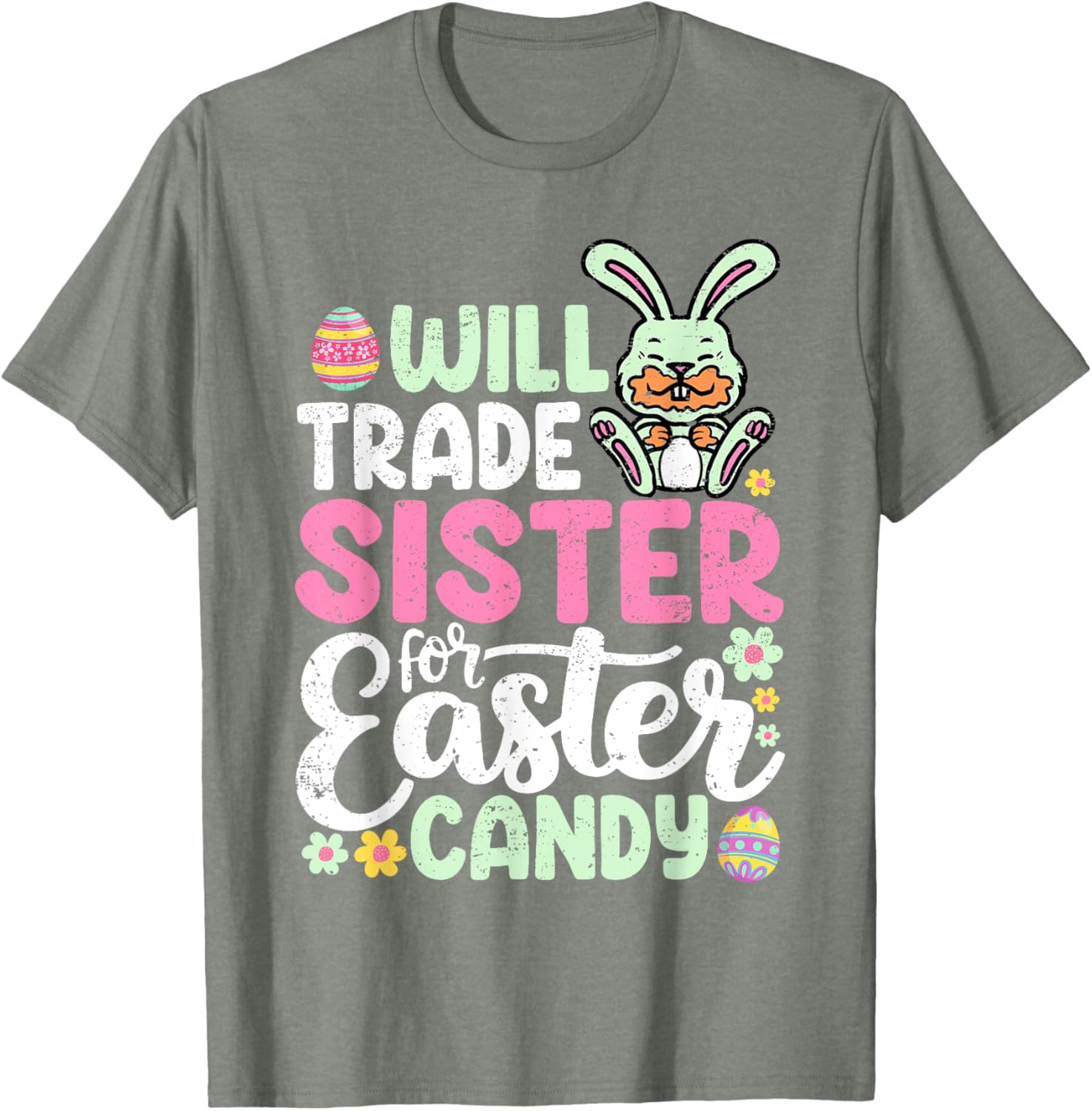 Funny Will Trade Sister For Easter Candy T-Shirt for Toddler Boys - 18