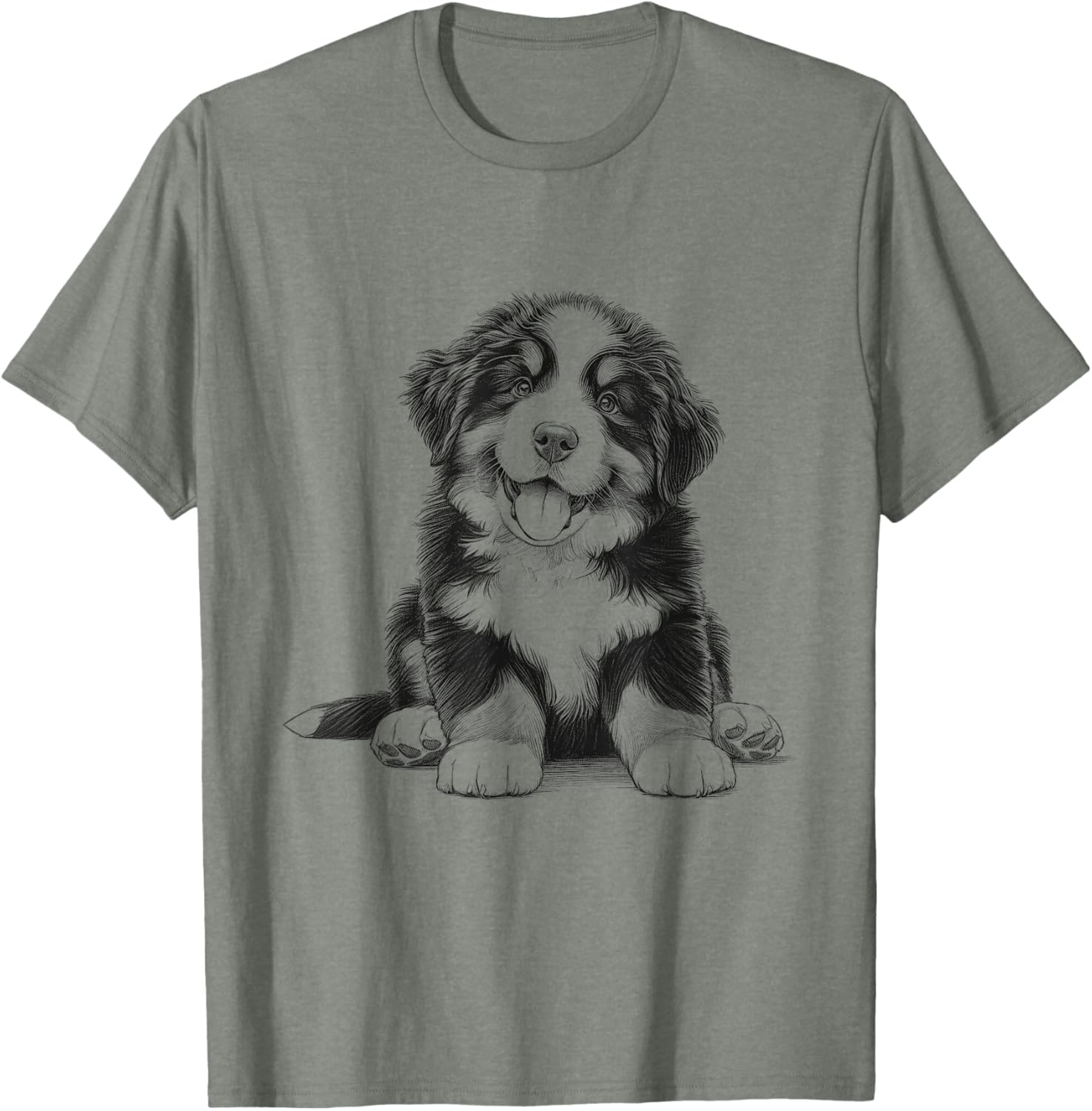Cute Bernese Mountain Dog Puppy T-Shirt for Men and Women - 6