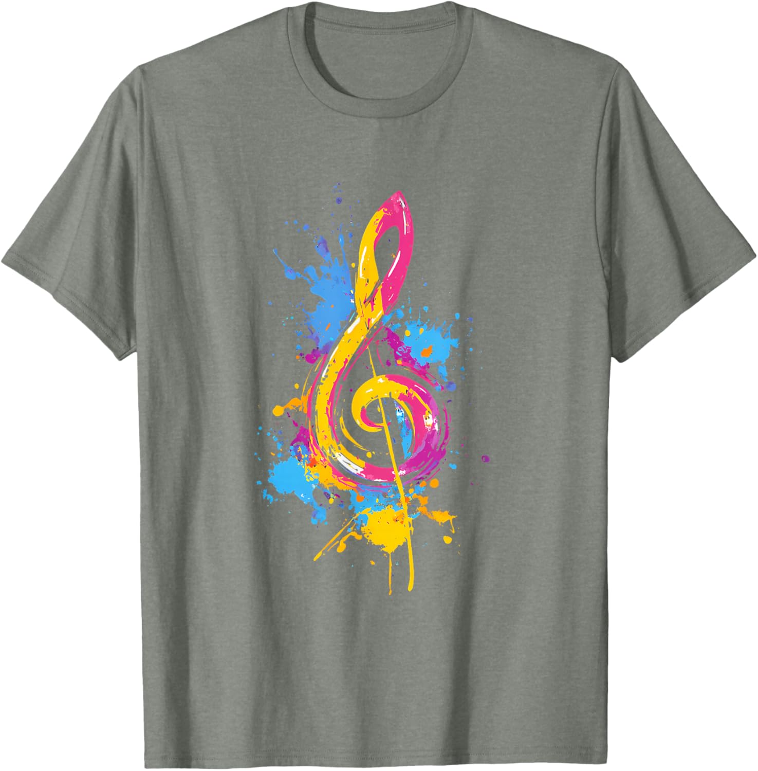 Colorful Treble Clef T-Shirt for Music Lovers - Fun Musical Tee - 17