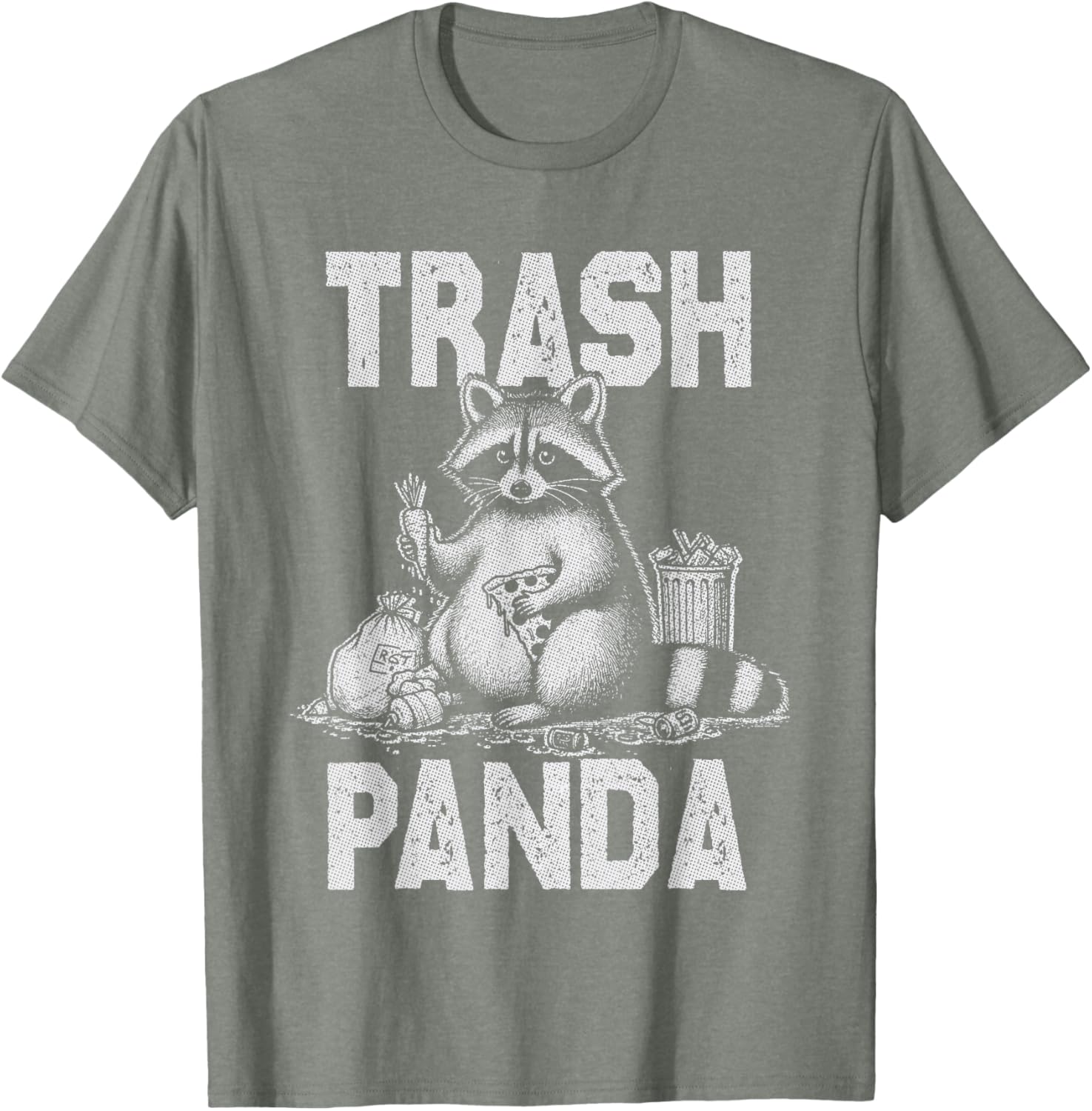 Funny Trash Panda Raccoon Eating Garbage T-Shirt for Animal Lovers - 3