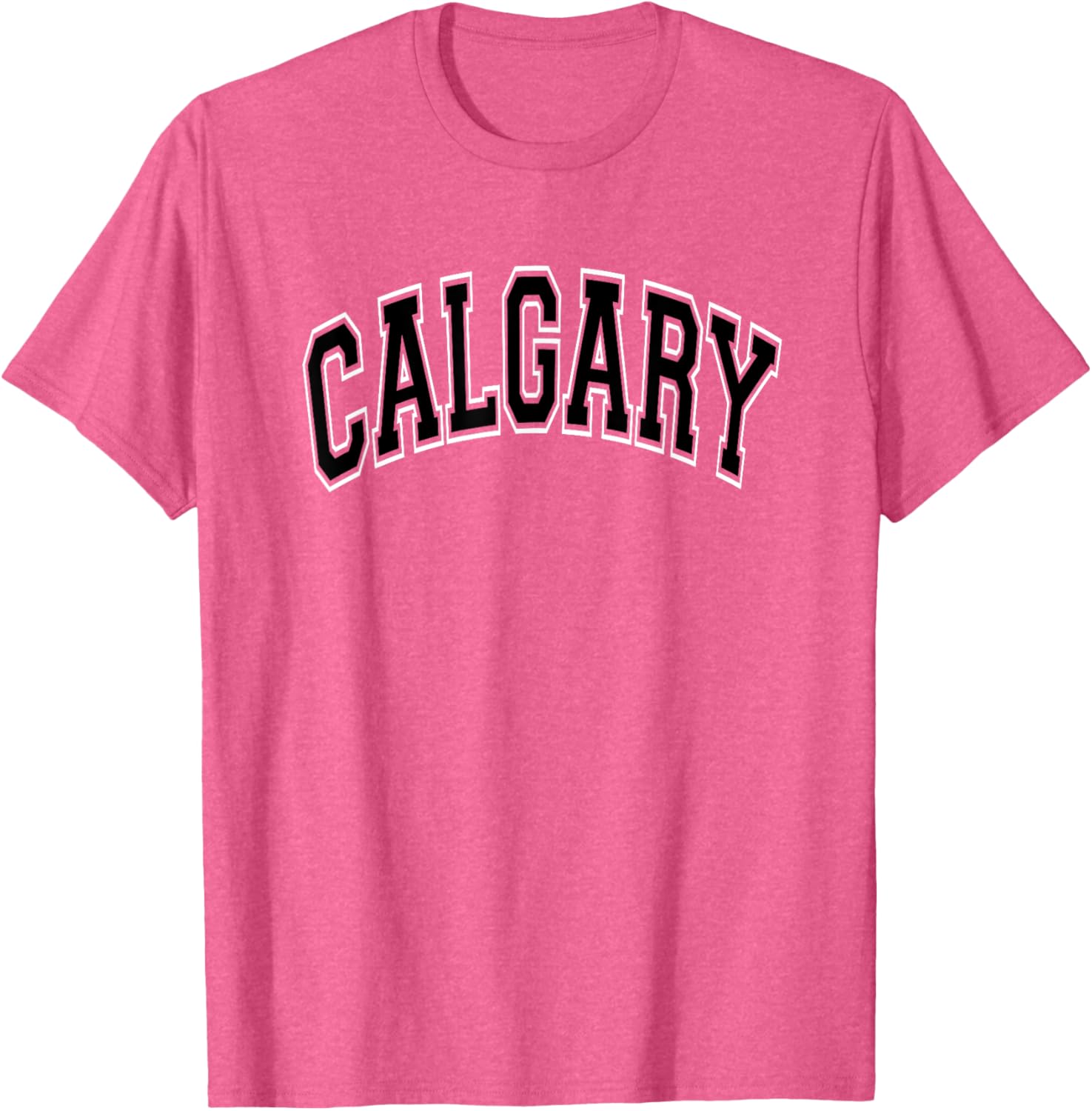 Calgary Arched Black Text T-Shirt Comfortable Casual Wear for Everyday Style - 20