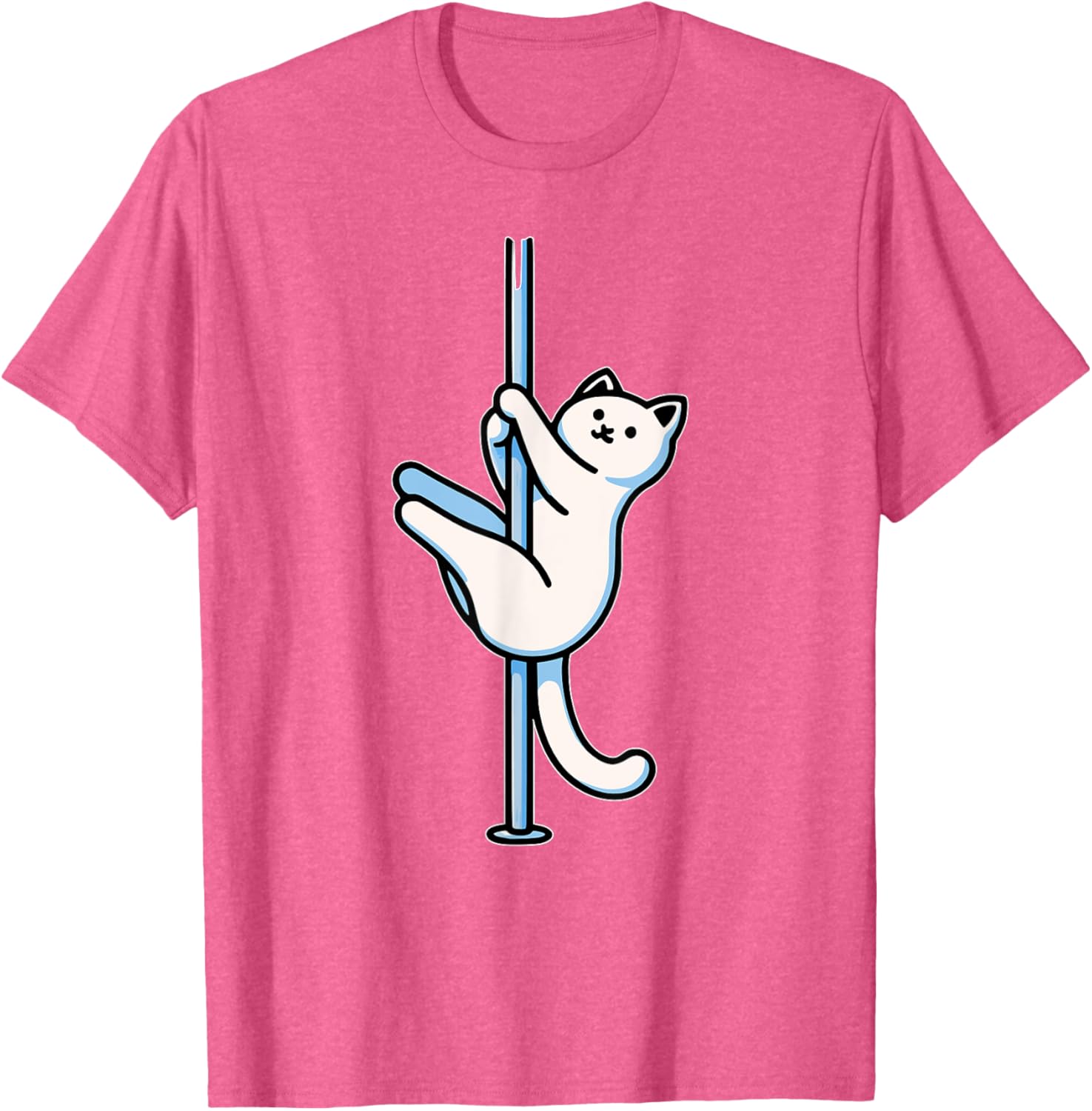 Funny Cat Pole Dancer T-Shirt Adorable Gift for Cat Lovers-Unisex Design - 19