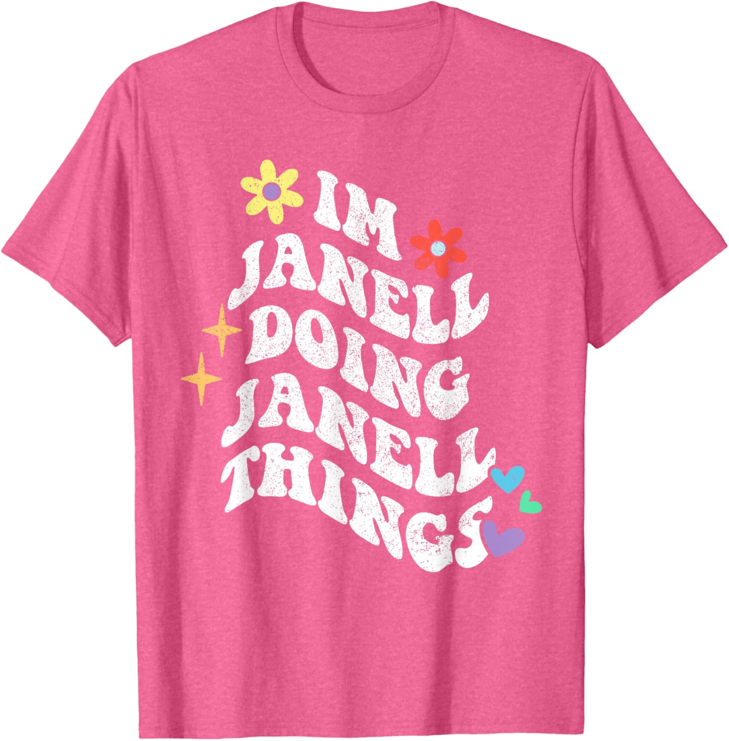 Funny Retro Groovy Janell T-Shirt for Moms - Unique Mother’s Day Gift - 1