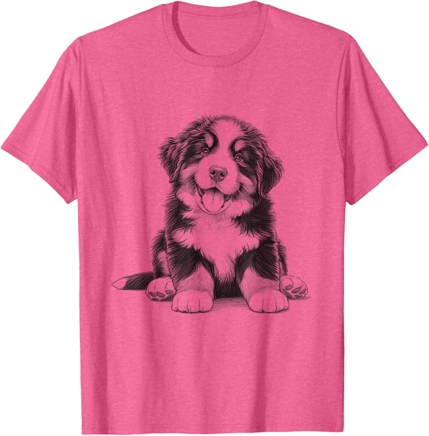Cute Bernese Mountain Dog Puppy T-Shirt for Men and Women - 8