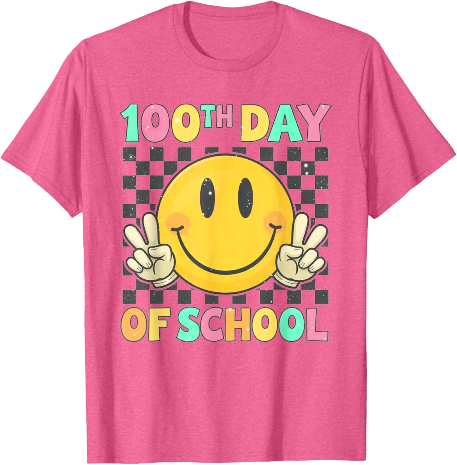 Cute 100th Day of School Smile Face T-Shirt for Kids and Teachers - 7