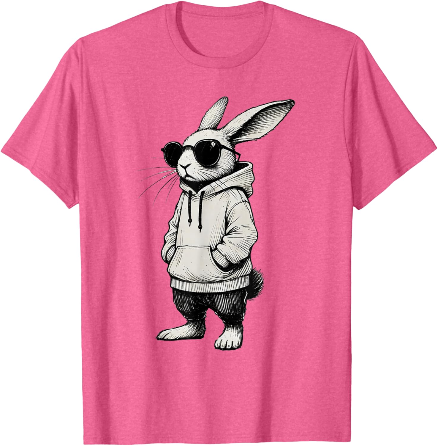Bunny Face Sunglasses T-Shirt for Boys and Men - Fun Easter Apparel - 8