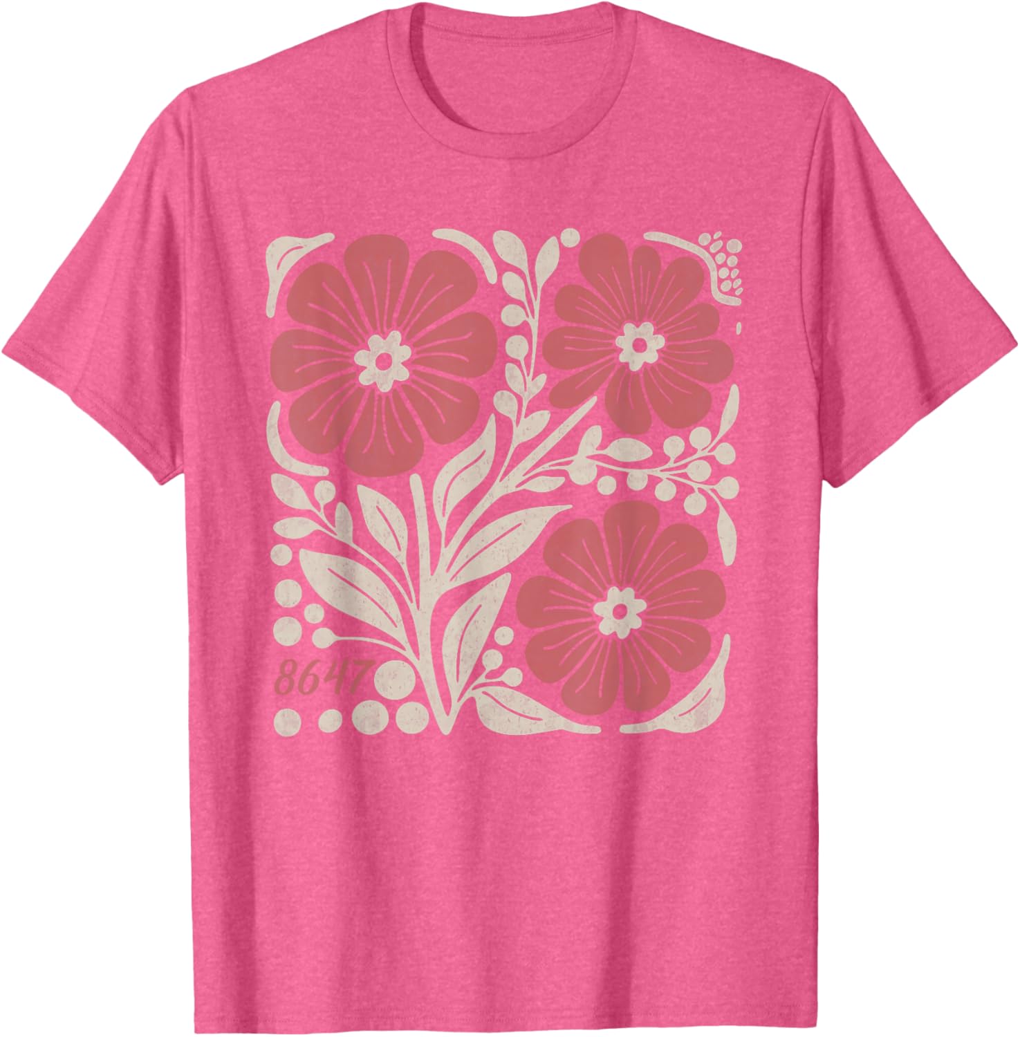 Floral Boho Anti Trump 86 47 T-Shirt for Stylish Casual Wear - 20