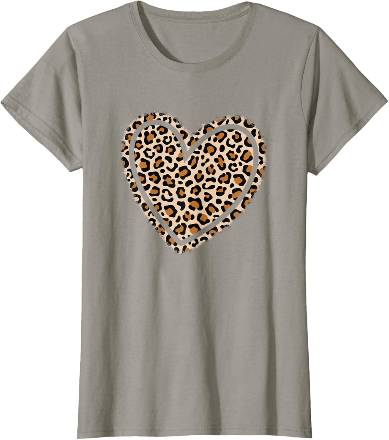 Cute Leopard Print Heart T-Shirt for Women and Girls - Stylish Apparel - 7