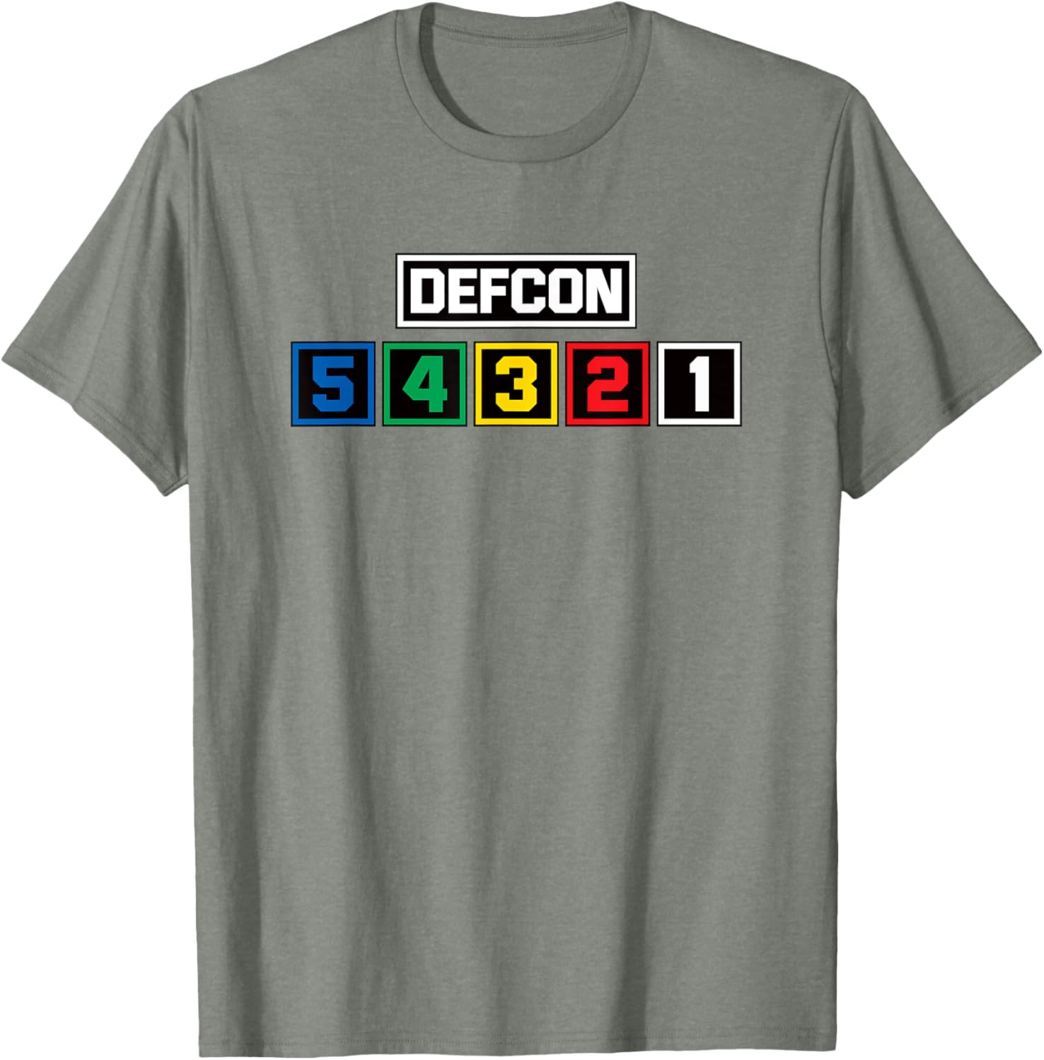 Defcon Alert T-Shirt US Defense Readiness Condition Light Meter Design - 3