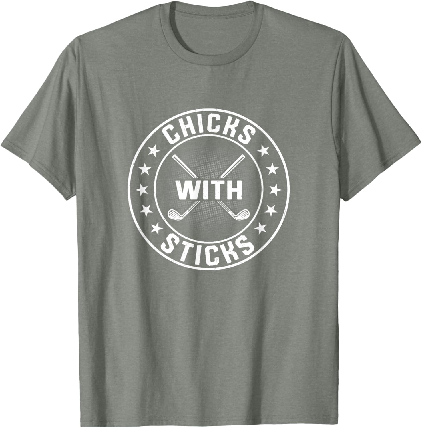 Chicks With Sticks Golf T-Shirt for Women – Fun Golfer Apparel - 1