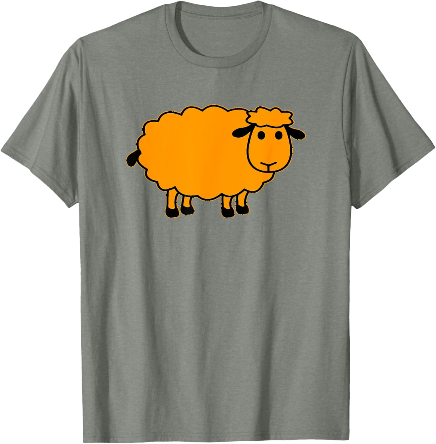 Cute Orange Sheep T-Shirt for Stylish Comfort in Clothing and Accessories - 12