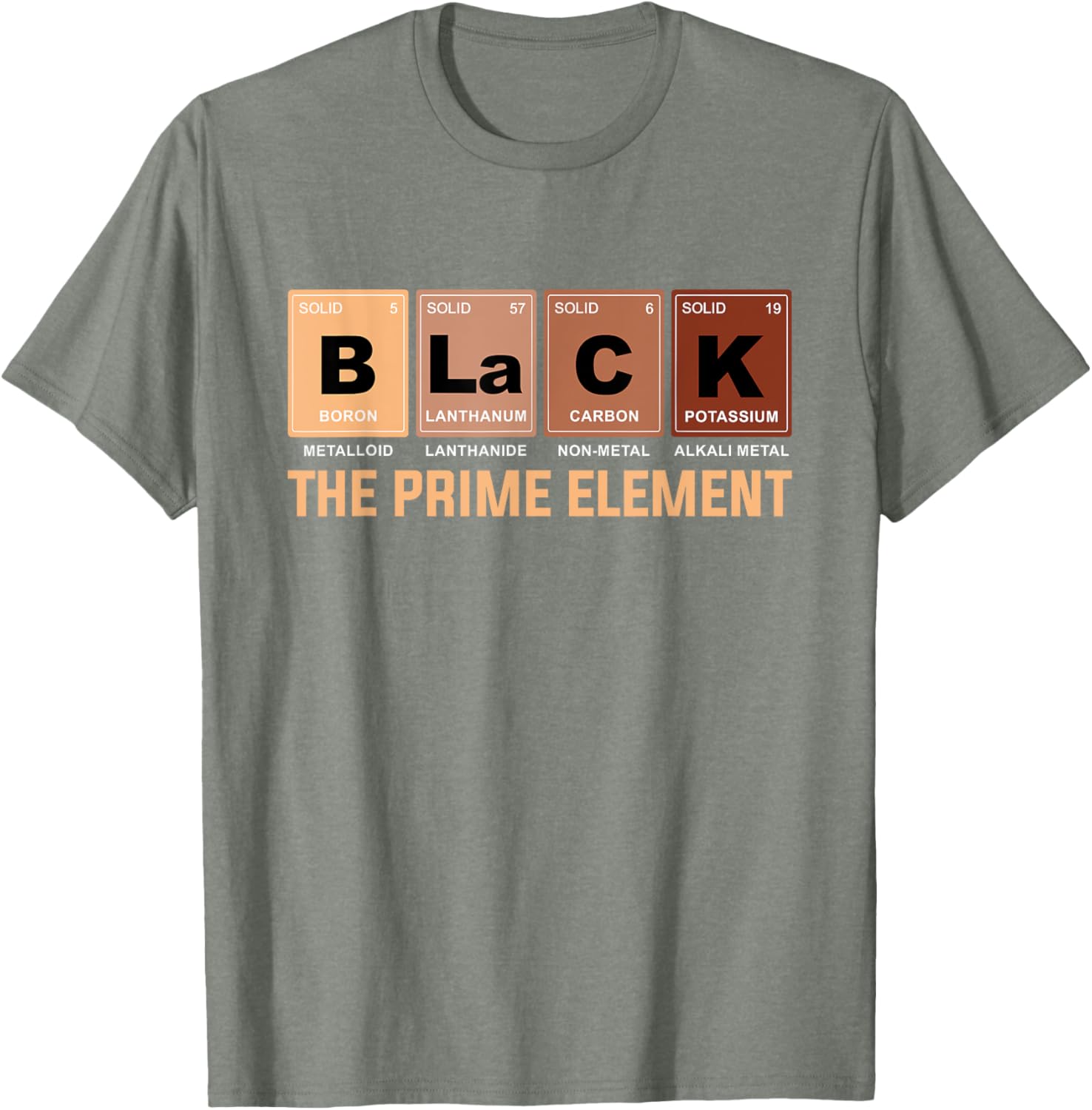 Celebrate Black History Month with the Prime Element Periodic Table T-Shirt - 3