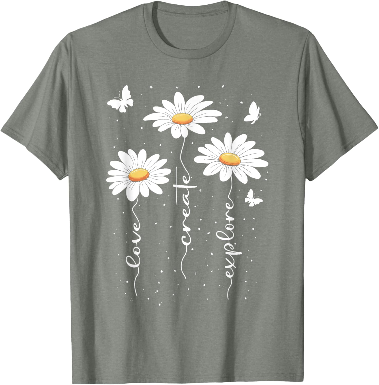 Cute Daisy Floral T-Shirt for Nature Lovers - Inspirational Flower Design - 3