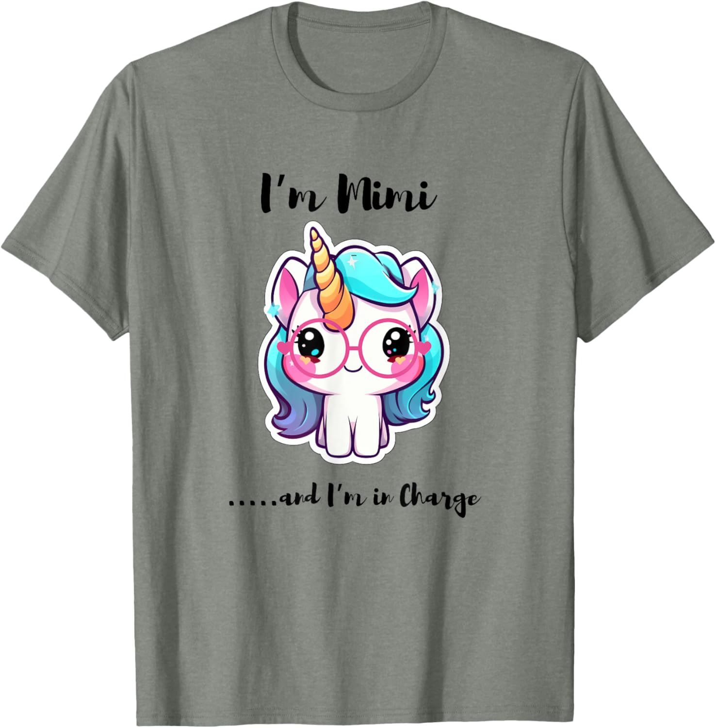 Funny I'm Mimi and I'm in Charge Unicorn T-Shirt for Kids and Adults - 11