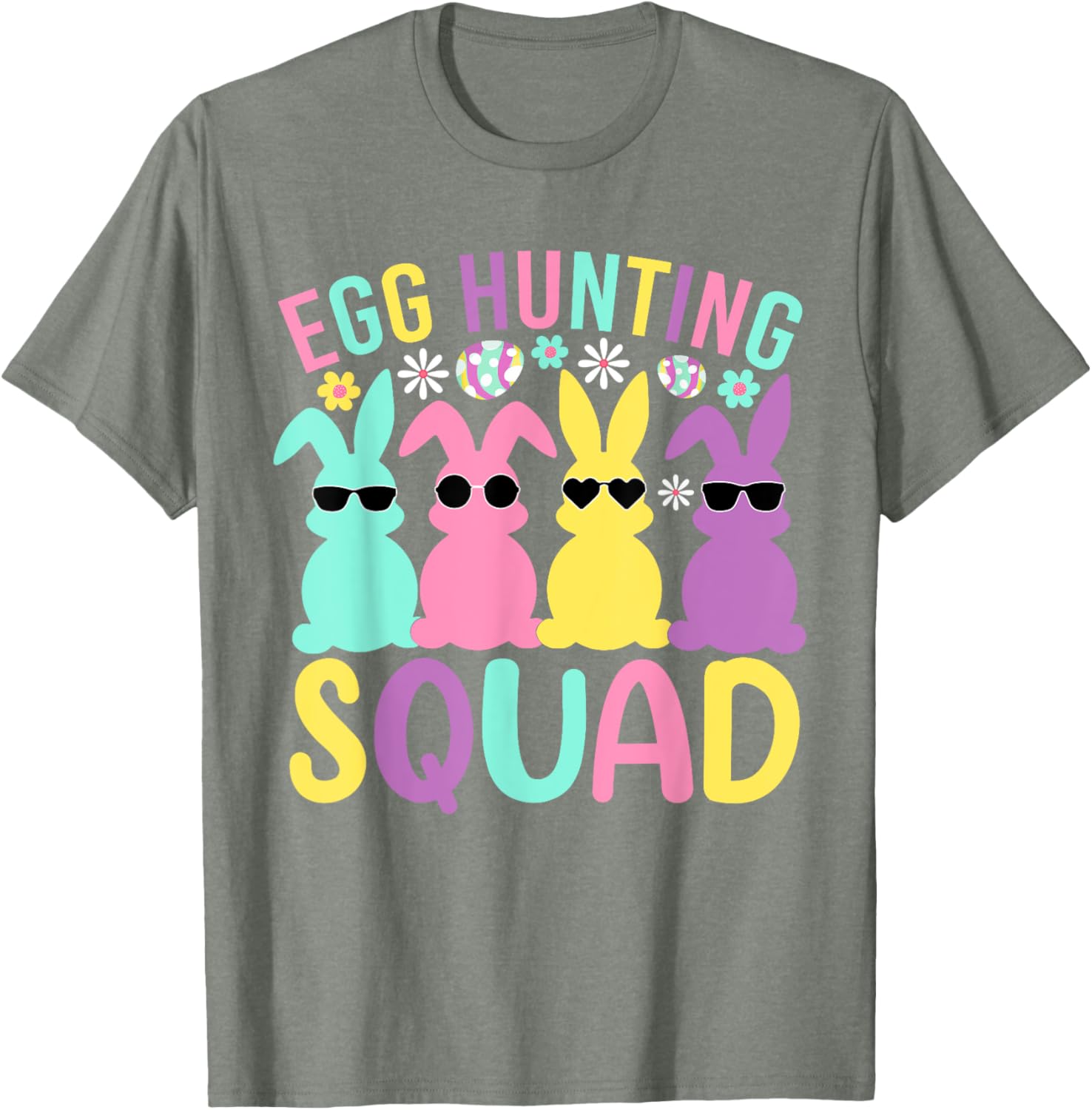 Egg Hunting Squad Family Bunny T-Shirt for Happy Easter Celebrations - 5