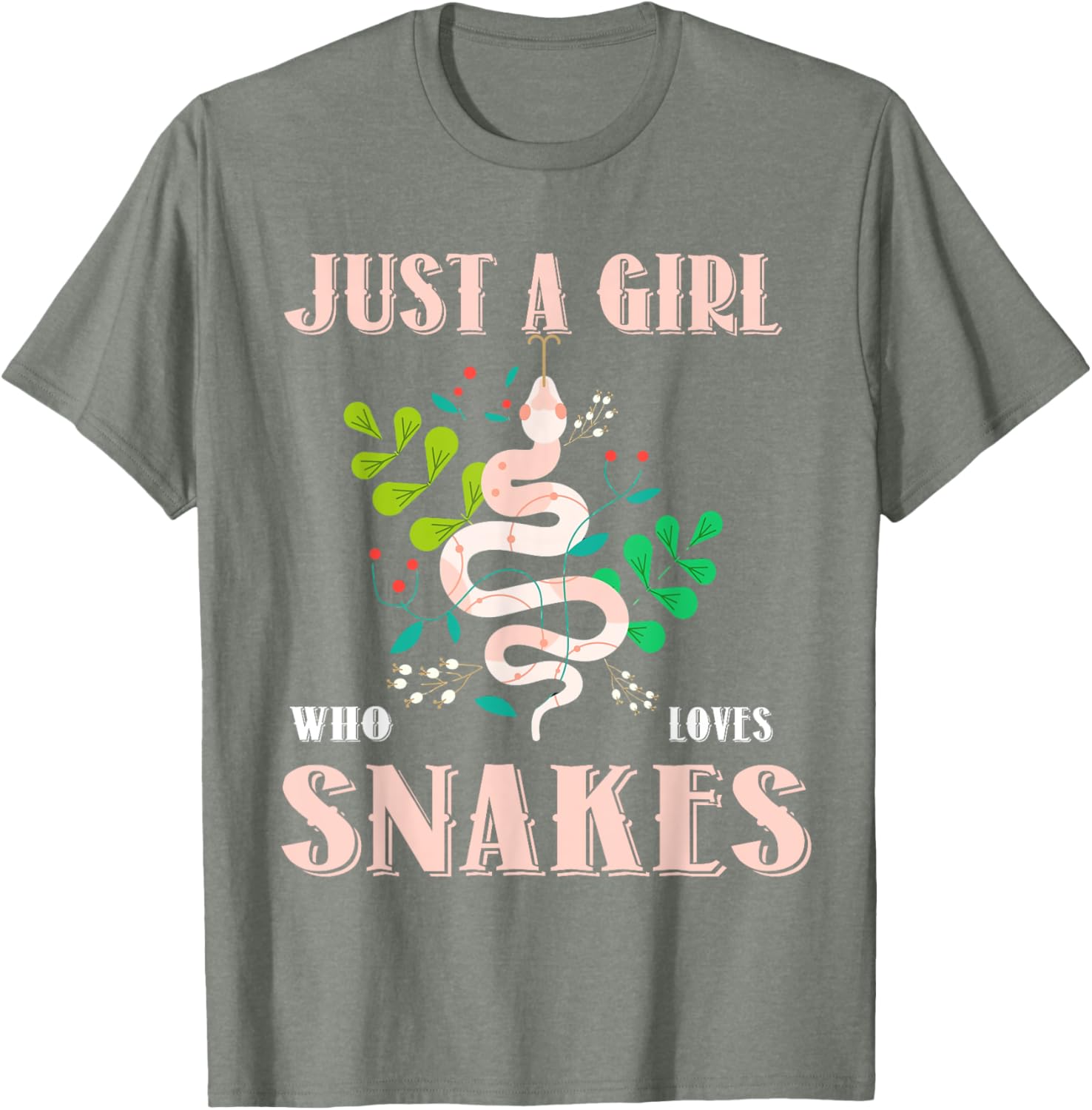 Cute Just a Girl Who Loves Snakes T-Shirt for Reptile Lovers - 5