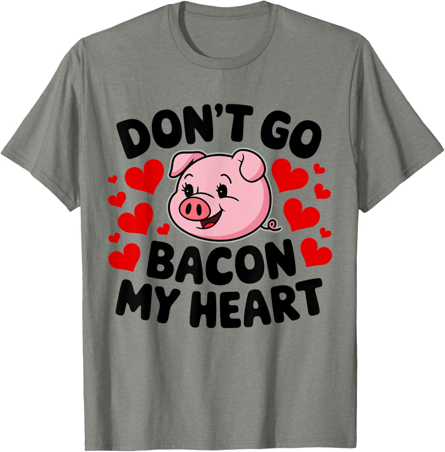 Cute Couples Valentine's T-Shirt Don't Go Bacon My Heart Edition - 10