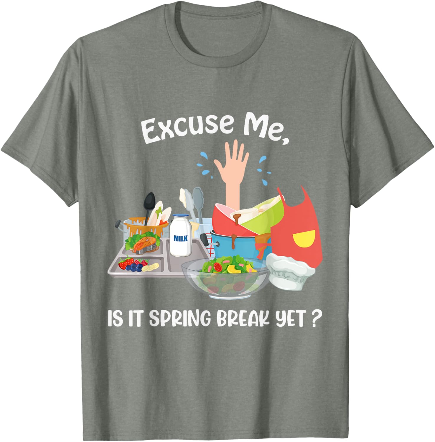 Funny Lunch Lady Life T-Shirt for Spring Break Enthusiasts - 2