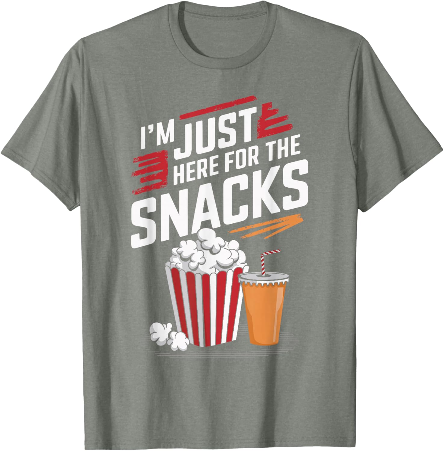 Funny Food Lover T-Shirt I'm Just Here For The Snacks Gift for Foodies - 14
