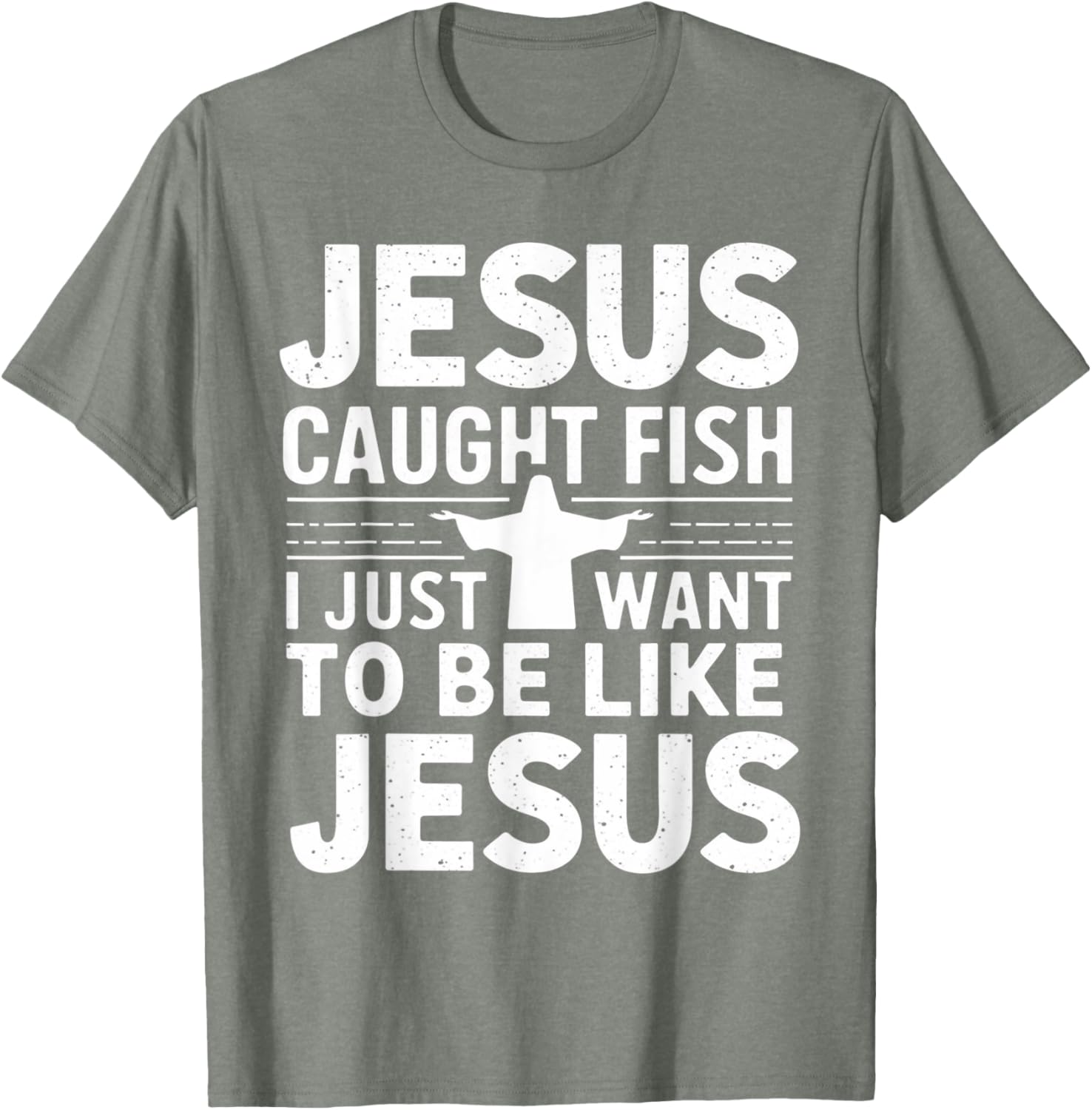 Catch Fish with Faith - Jesus Caught Fish T-Shirt for Christian Anglers - 2