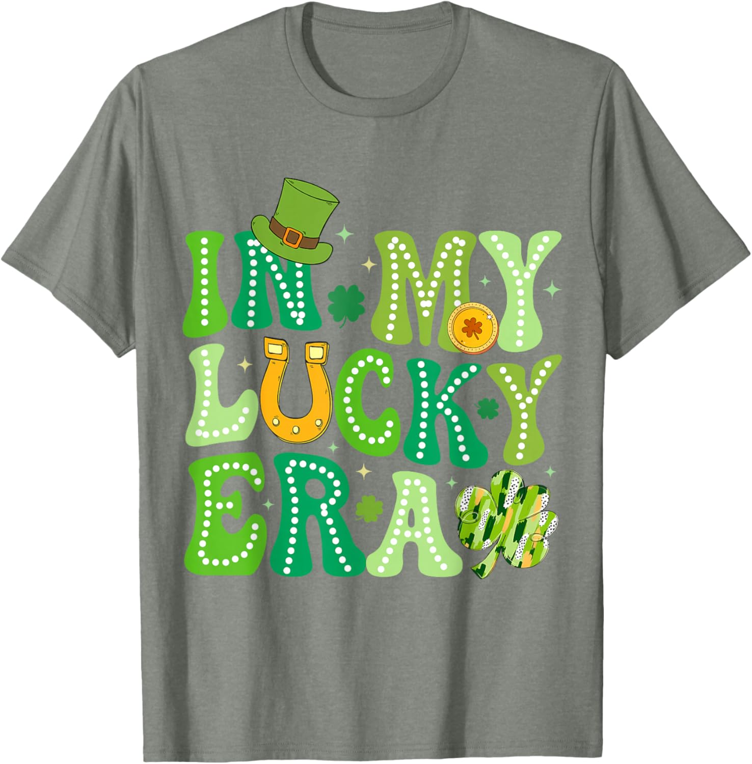 Groovy St Patricks Day Shamrock Lucky Charm T-Shirt for Fun Celebrations - 16