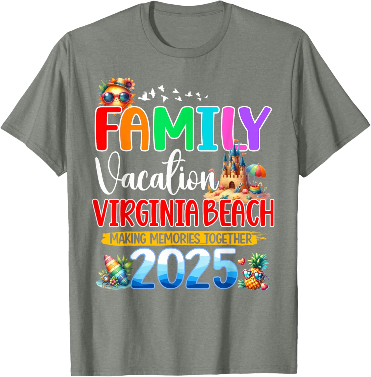 Family Vacation Virginia Beach 2025 Matching Group T-Shirt for All Ages - 10
