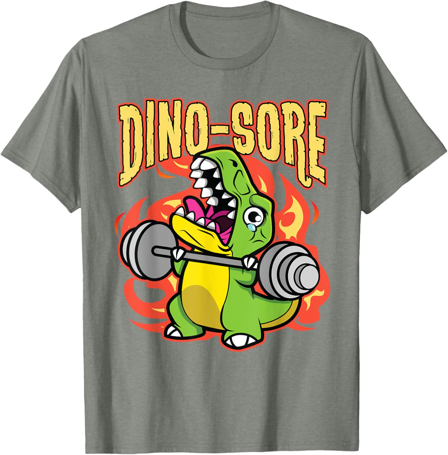 Cute Dinosaur Gym Workout T-Shirt for Fitness Lovers and Lifters - 16