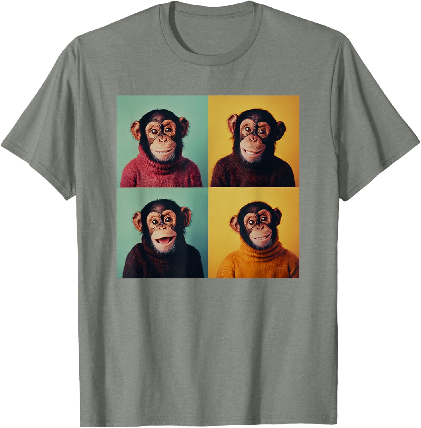 Funny Monkey Chimp T-Shirt for Animal Lovers - Awkward Photoshoot Design - 13