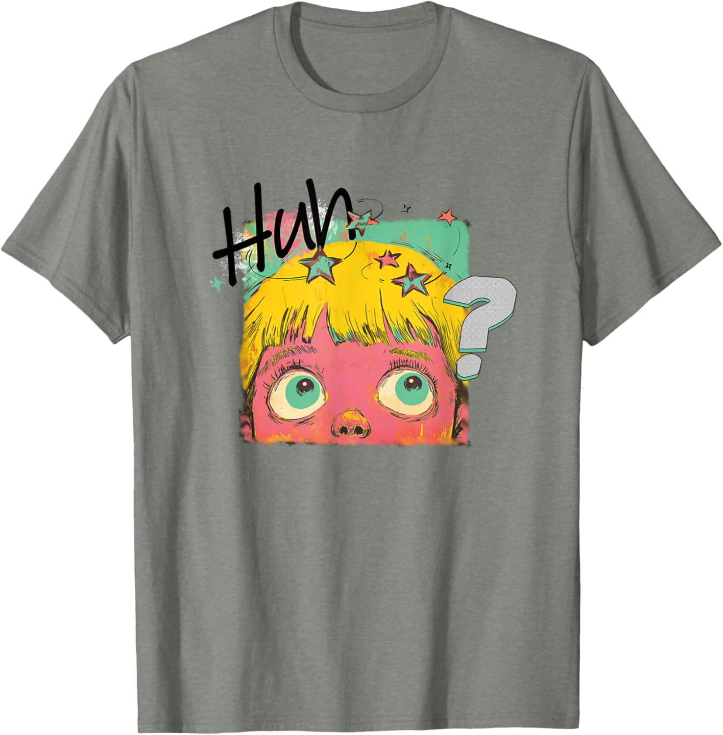 Funny Confused Cartoon Child Graphic T-Shirt for Kids Stylish Apparel - 4