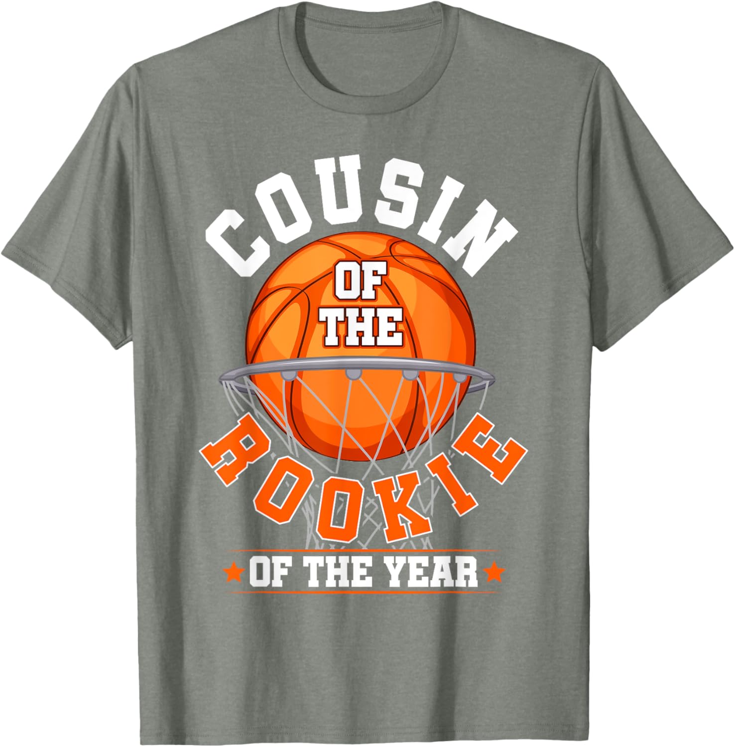 Cousin of Rookie 1st Birthday Basketball Family Matching T-Shirt - 9