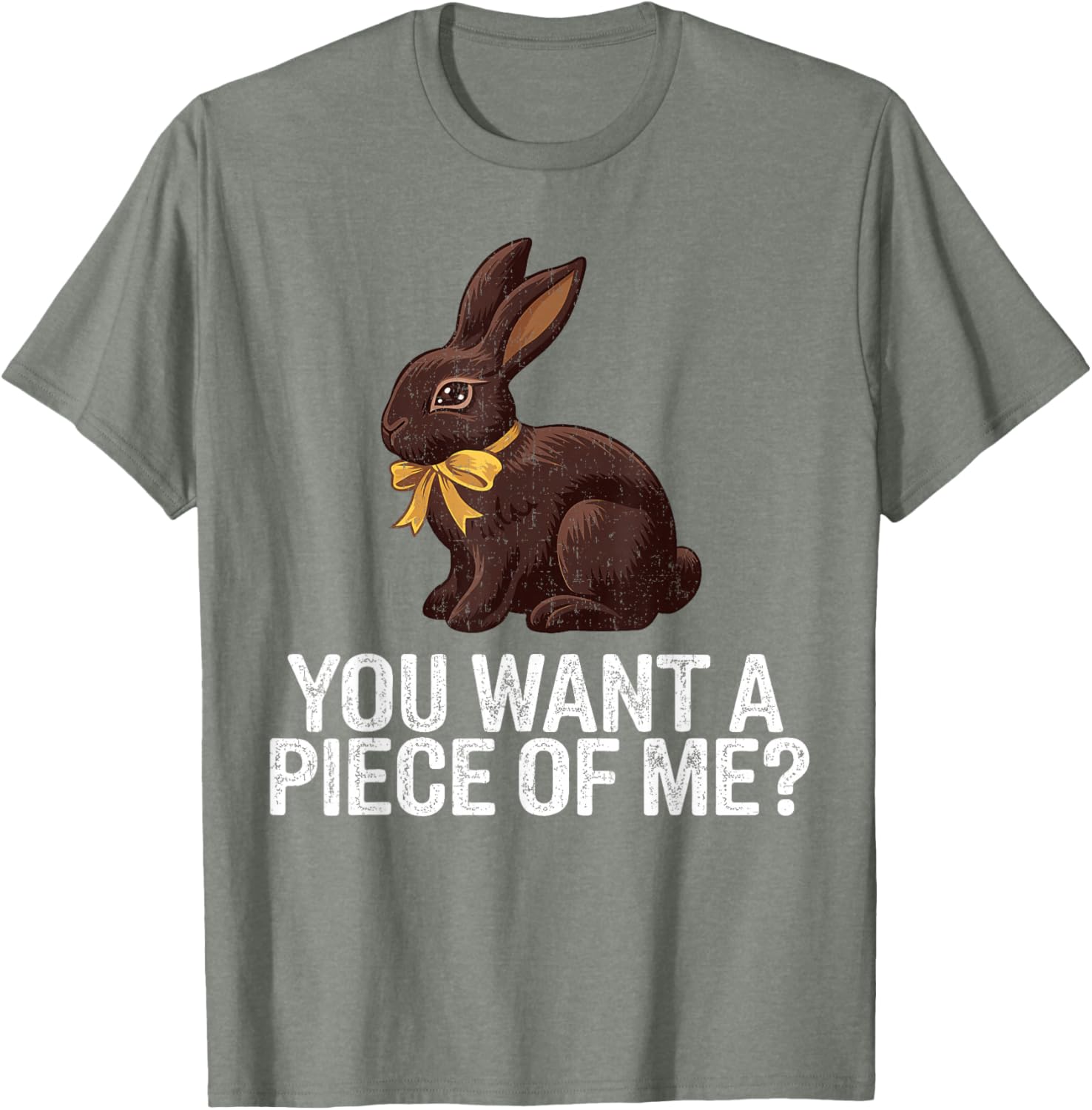 Cute Easter Rabbit Chocolate Bunny Graphic T-Shirt for Fun Holiday Style - 9