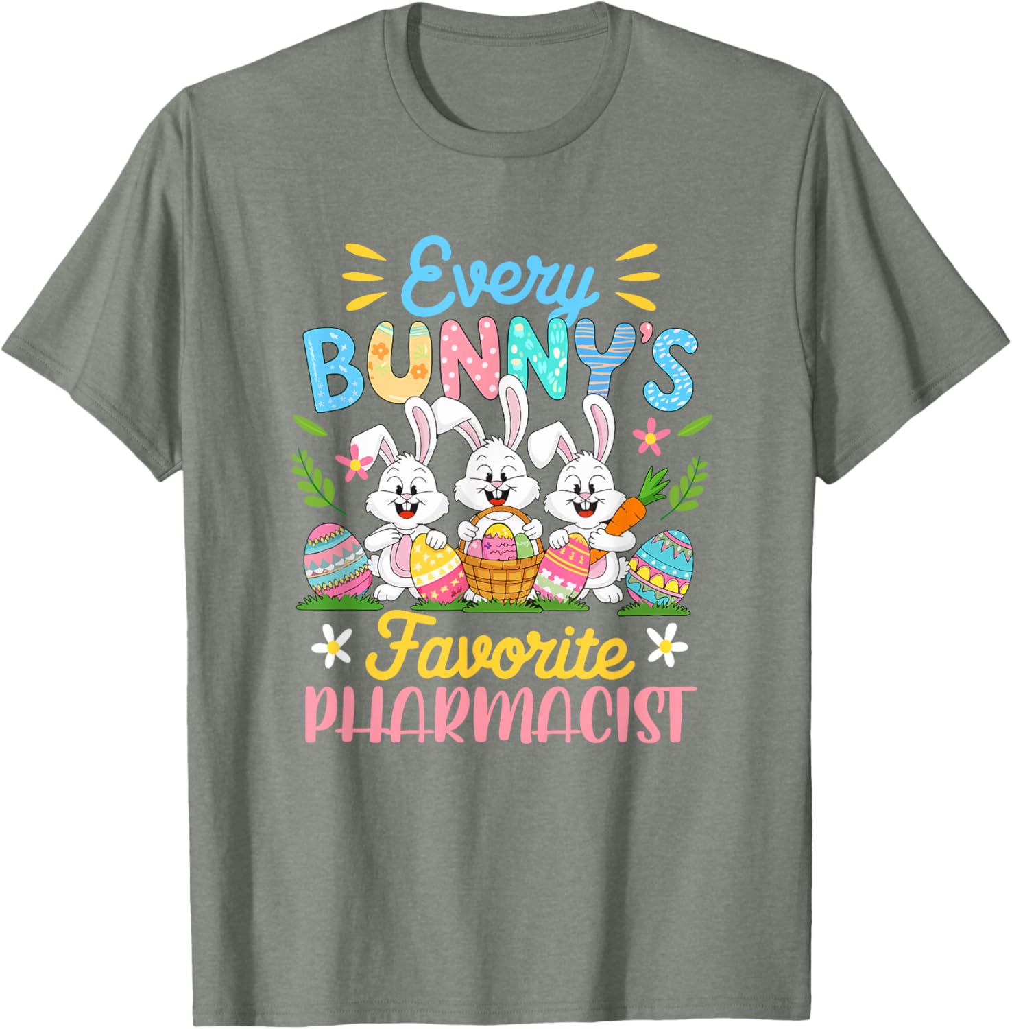 Bunny's Favorite Pharmacist Easter Bunnies Egg Hunt T-Shirt for Kids - 7