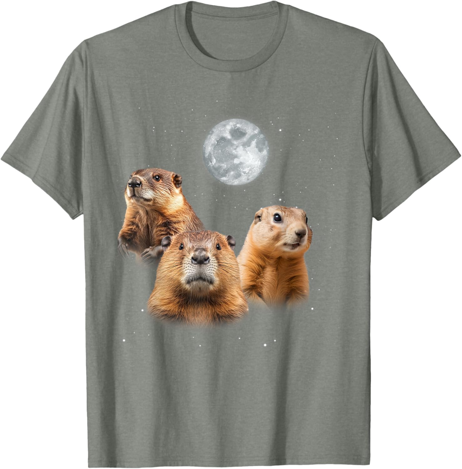 Funny Groundhog Day T-Shirt with Three Groundhog Faces for Fun Celebrations - 12