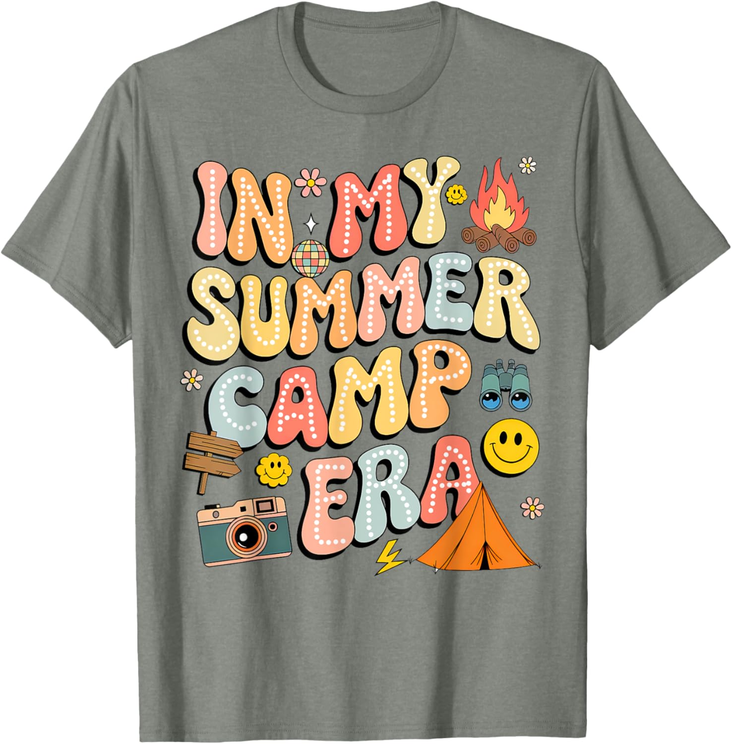 Groovy Summer Camp Crew Last Day of School T-Shirt for Fun Adventures - 11