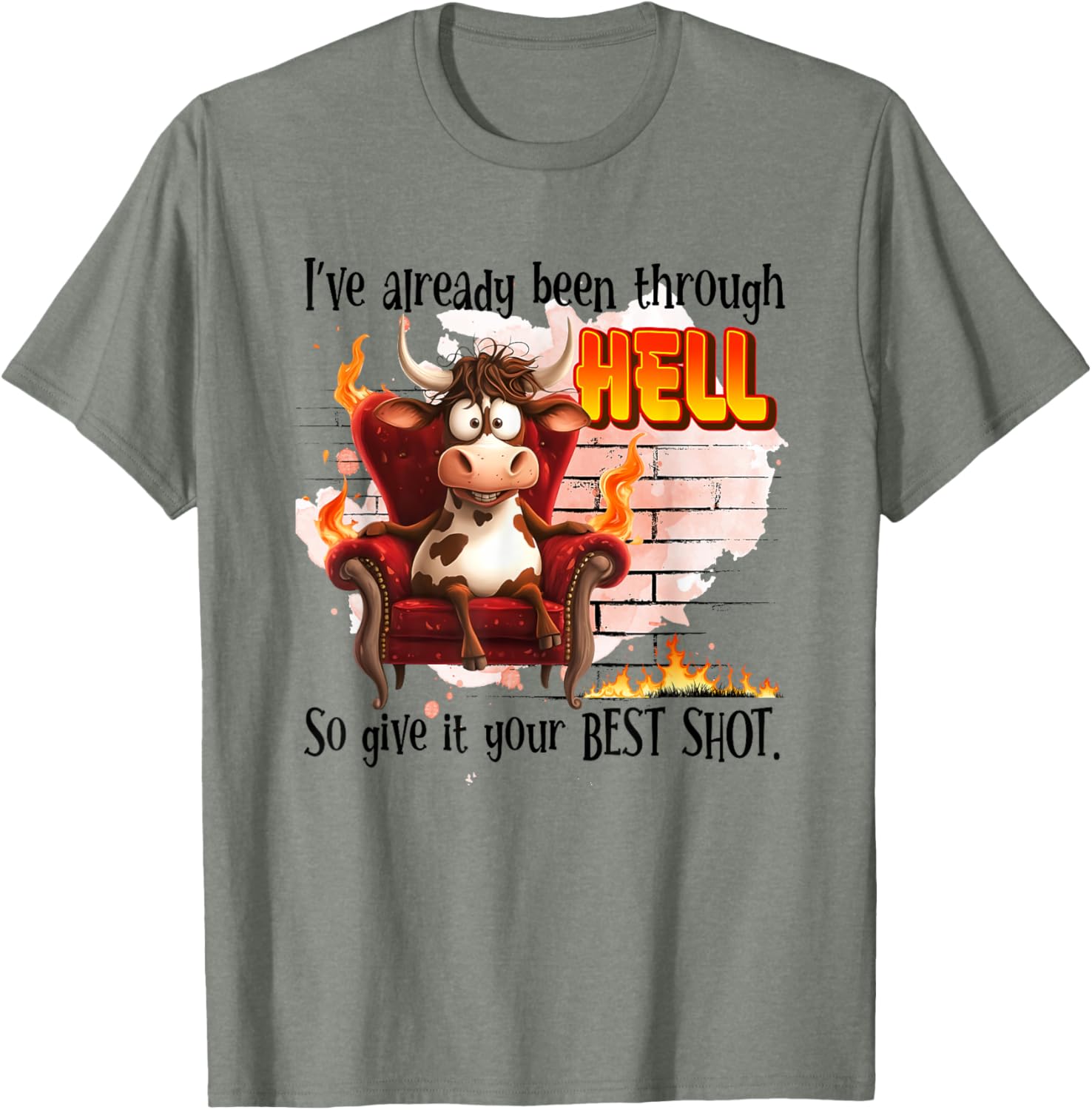 Cow I’ve Already Been Through Hell T-Shirt for Fun and Comfort - 6