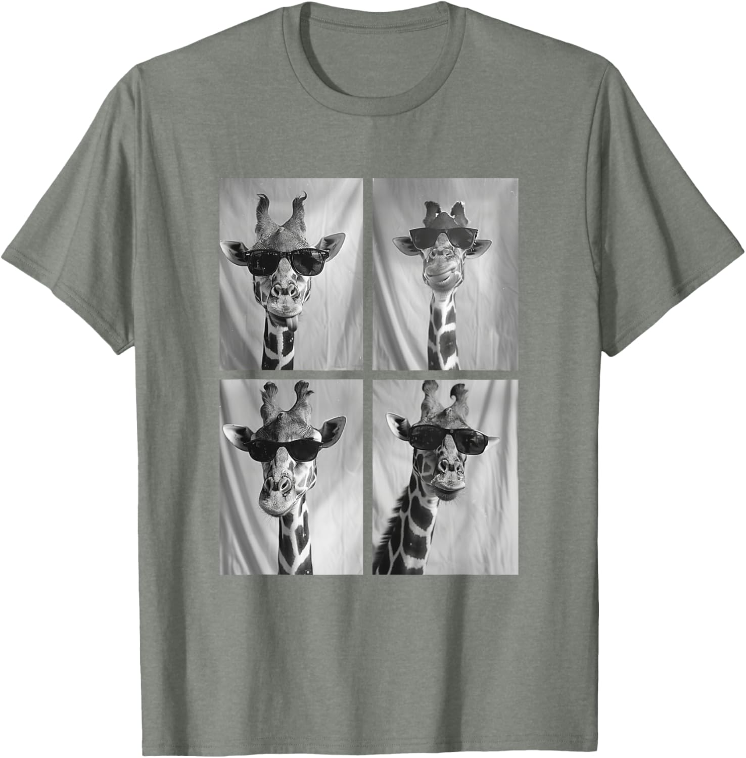 Cute Giraffe in Sunglasses Cool African Hipster T-Shirt for Animal Lovers - 17