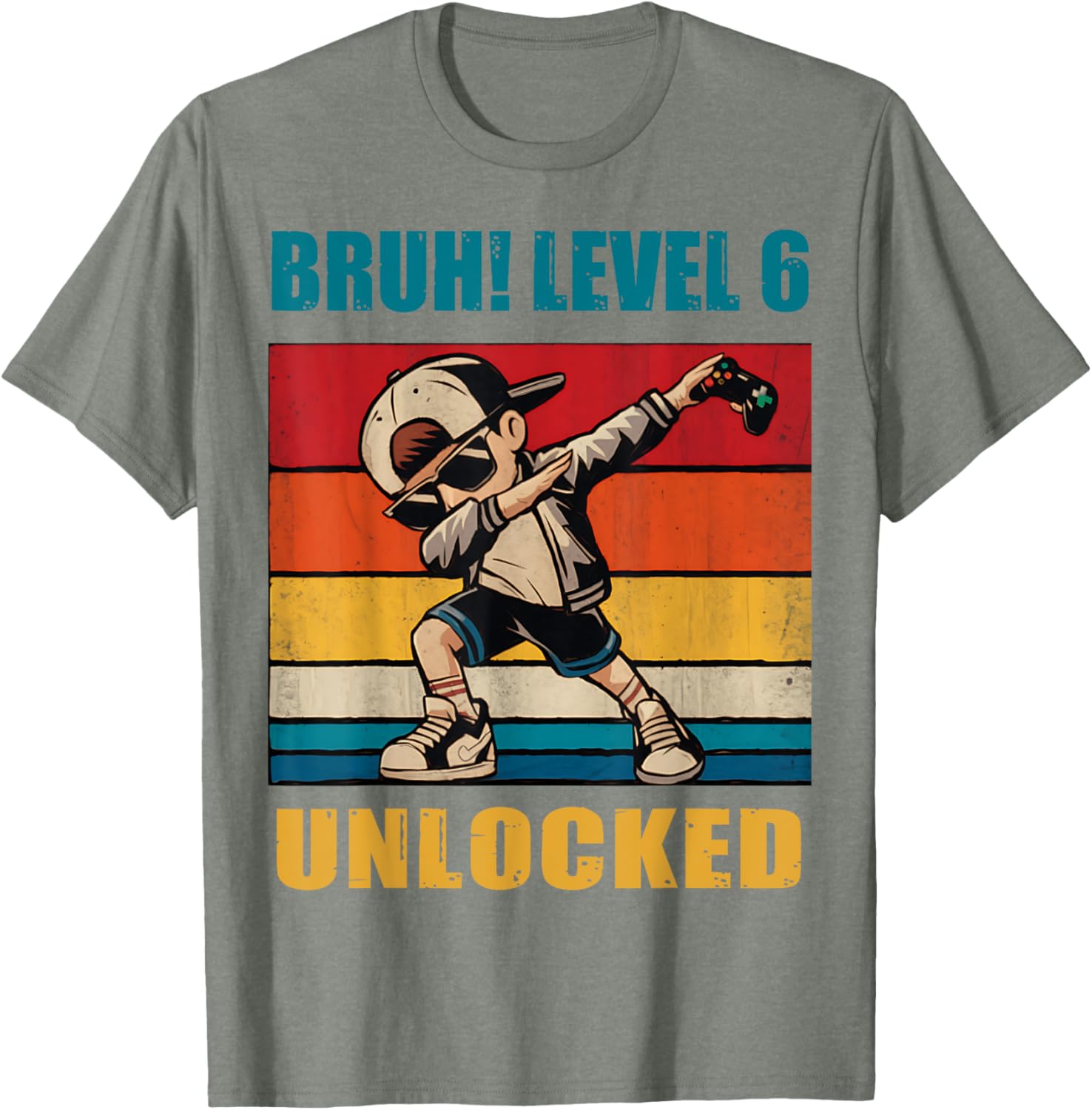Cool Dabbing Gamer T-Shirt for 6 Year Old Birthday Celebration - 10