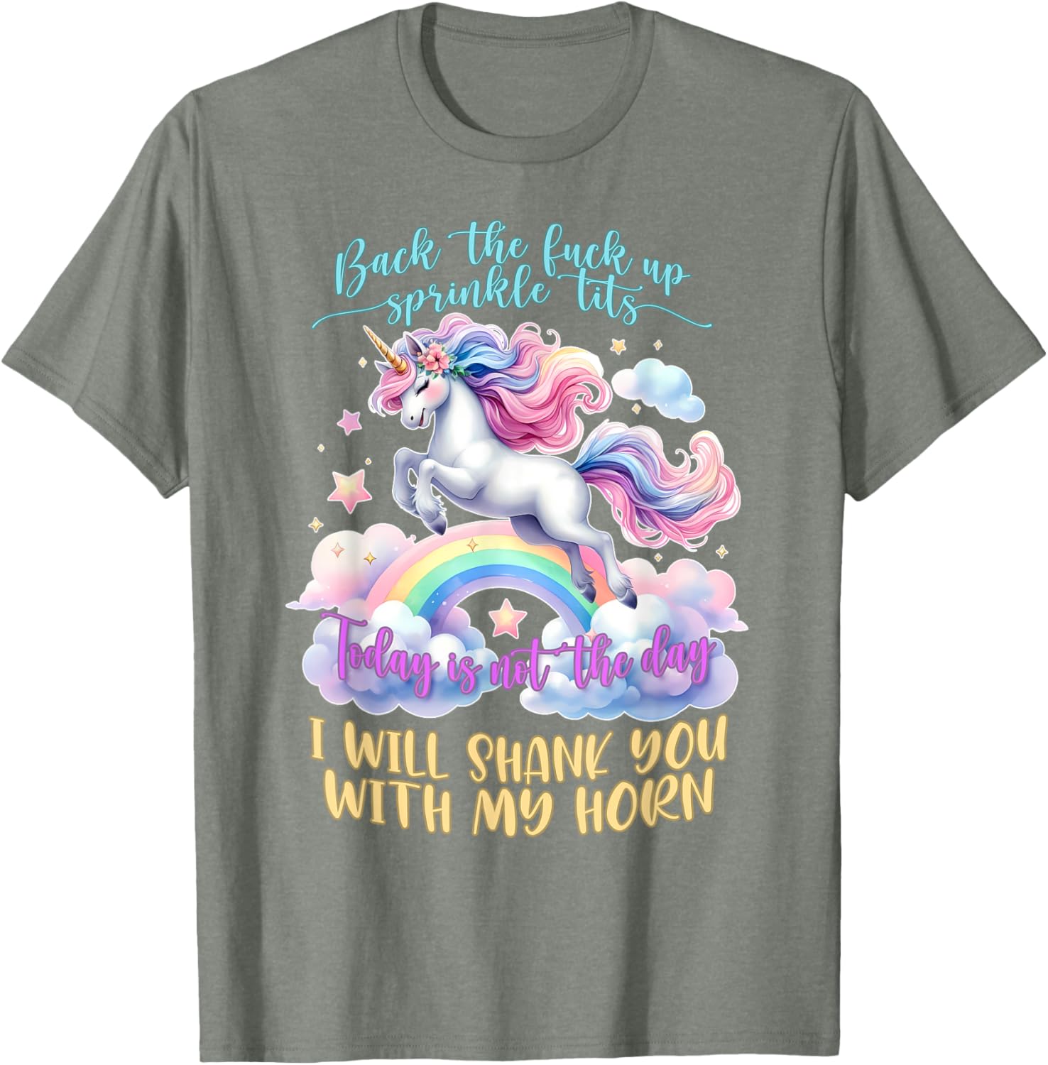Funny Gag Gift T-Shirt Back the Fck Up Sprinkle Tits Perfect for Any Occasion - 2