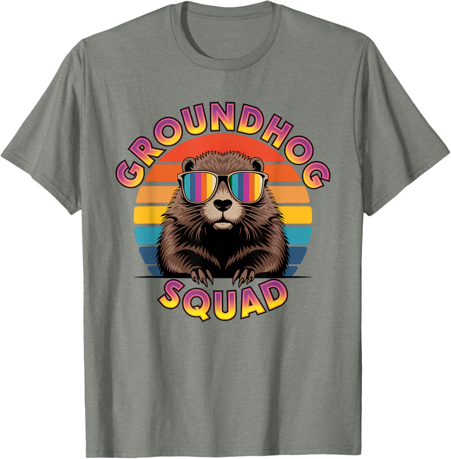 Funny Groundhog Squad Happy Groundhog Day 2025 T-Shirt for All Ages - 21