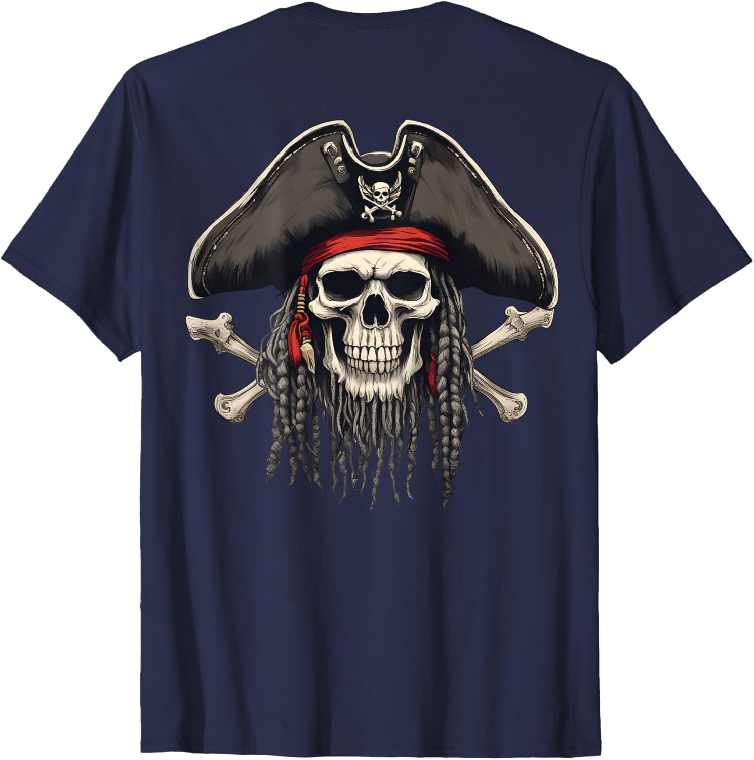 Cool Pirate Skull and Crossbones Jolly Roger T-Shirt for Adventurers - 10