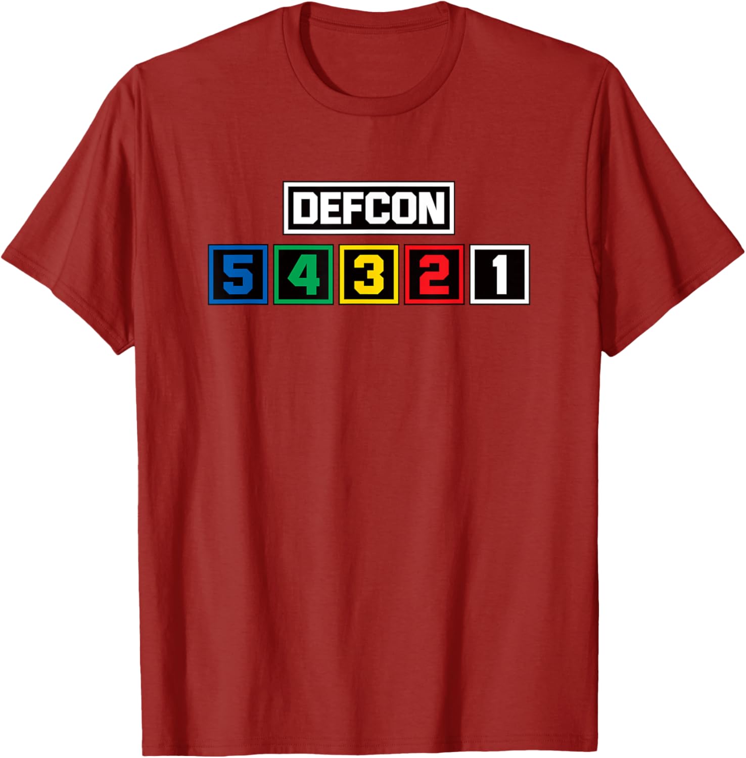 Defcon Alert T-Shirt US Defense Readiness Condition Light Meter Design - 18