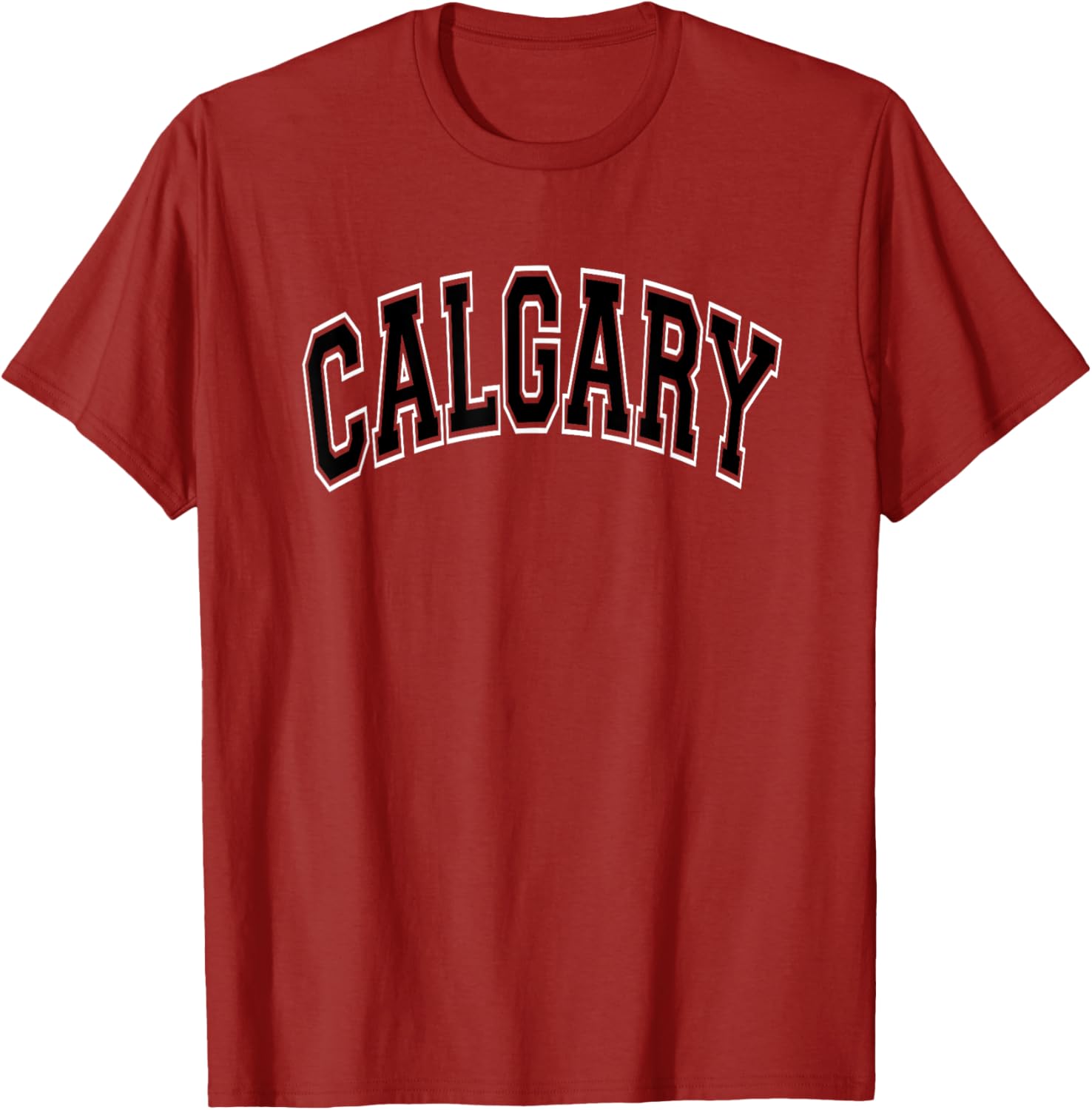Calgary Arched Black Text T-Shirt Comfortable Casual Wear for Everyday Style - 18
