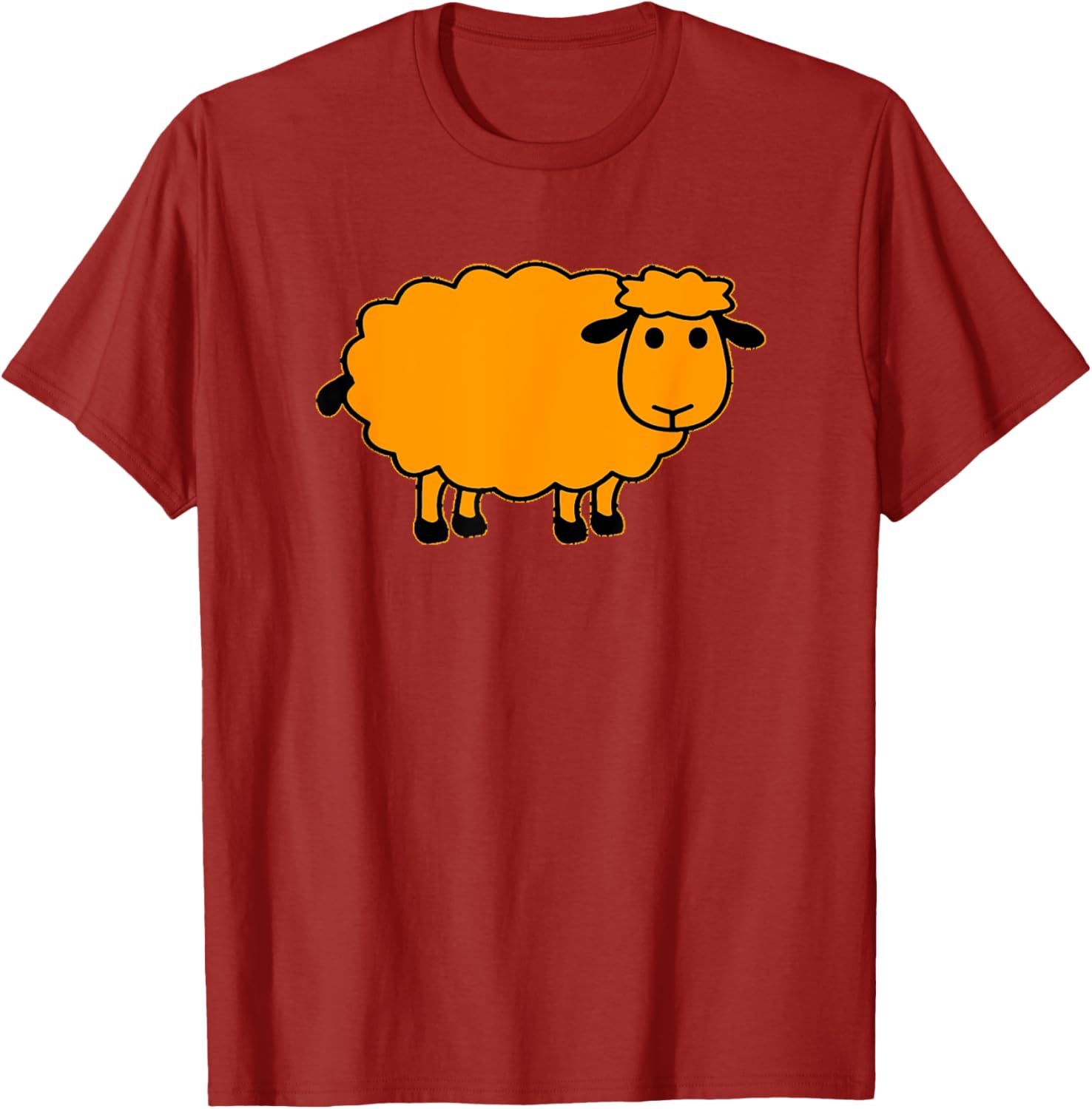 Cute Orange Sheep T-Shirt for Stylish Comfort in Clothing and Accessories - 28