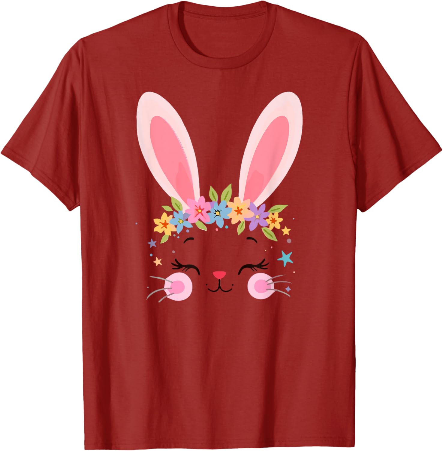 Cute Floral Easter Bunny T-Shirt for Rabbit Lovers - Women's Apparel - 5
