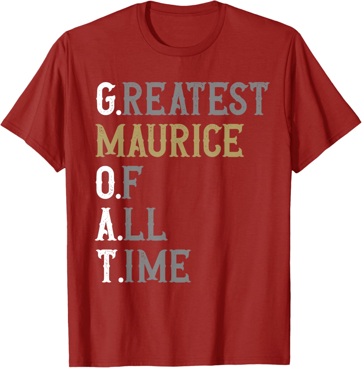 Greatest Maurice of All Time T-Shirt for Fans of Maurice Sportswear - 6