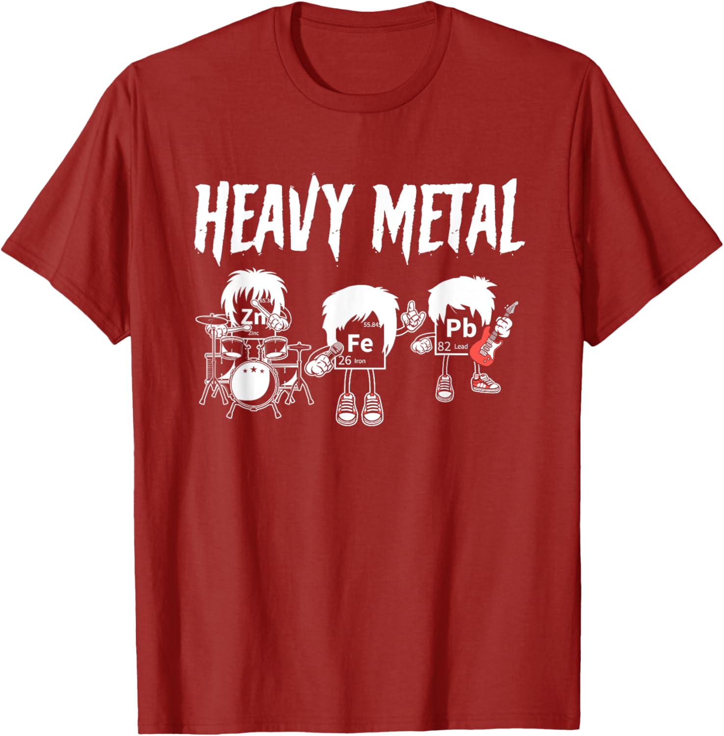Funny Chemistry T-Shirt with Heavy Metal Music Puns for Science Lovers - 14