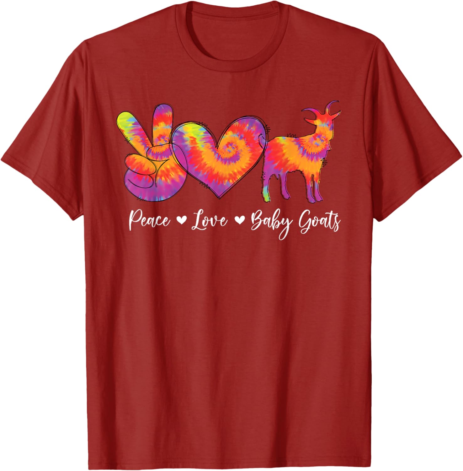 Cute Goat Lover Tie Dye Baby Goats T-Shirt for Farmers and Animal Lovers - 3