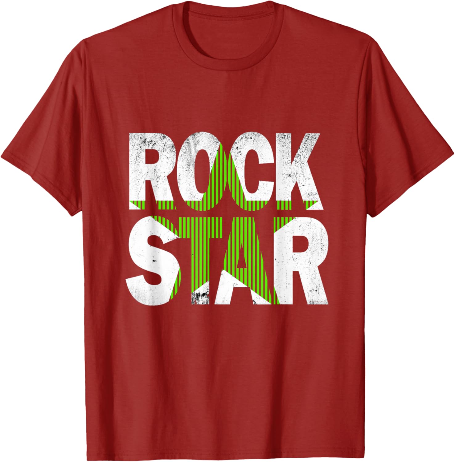Green Rock Star Distressed Graphic T-Shirt for Trendy Casual Wear - 7