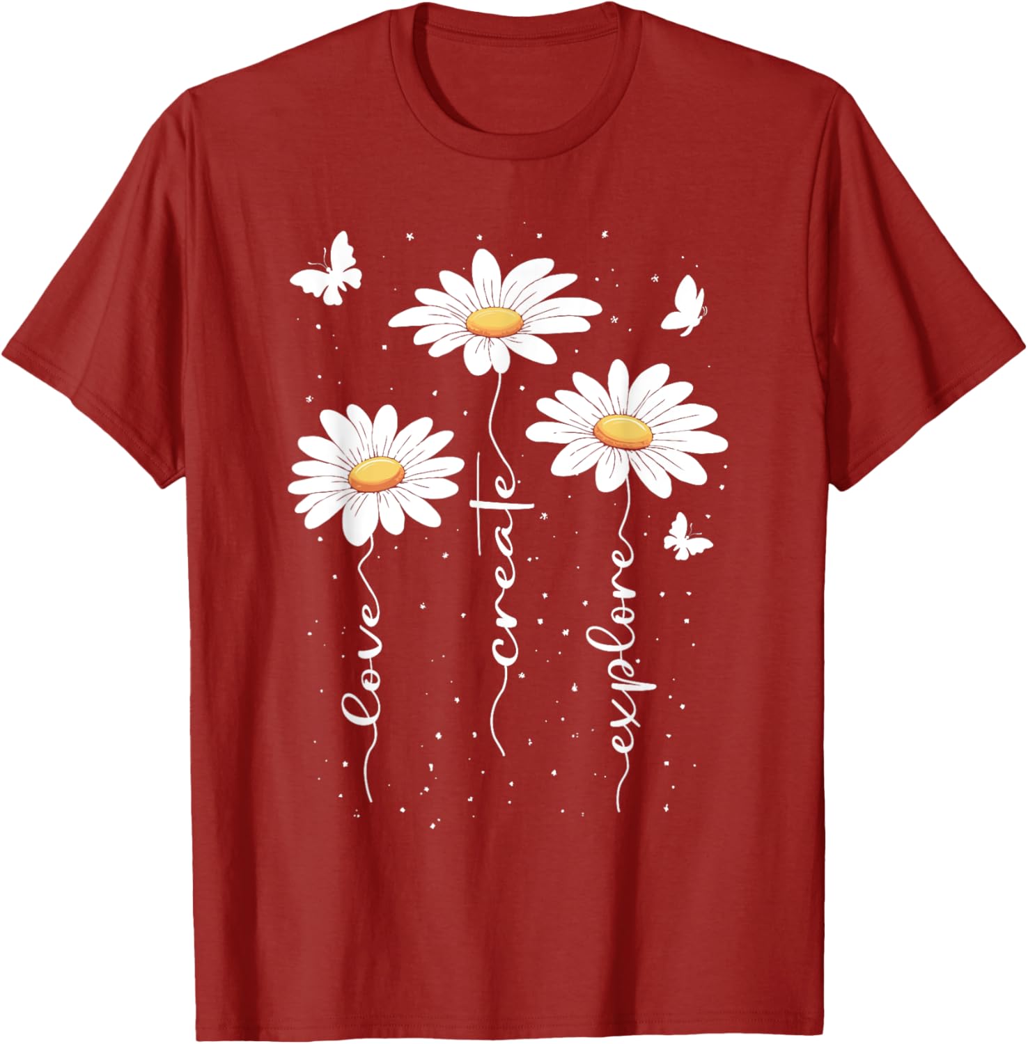 Cute Daisy Floral T-Shirt for Nature Lovers - Inspirational Flower Design - 16