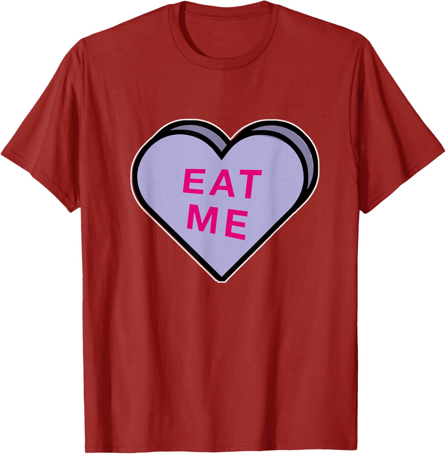 Funny Eat Me Valentine's T-Shirt - Cute Dirty Candy Heart Design - 4